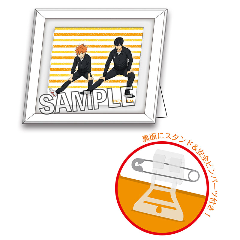 ハイキュー!!_額縁バッジ ウォーミングアップ!!ver. 月島蛍&山口忠