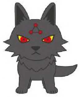 呪術廻戦_伏黒の式神ぬいぐるみキーホルダー/玉犬・黒