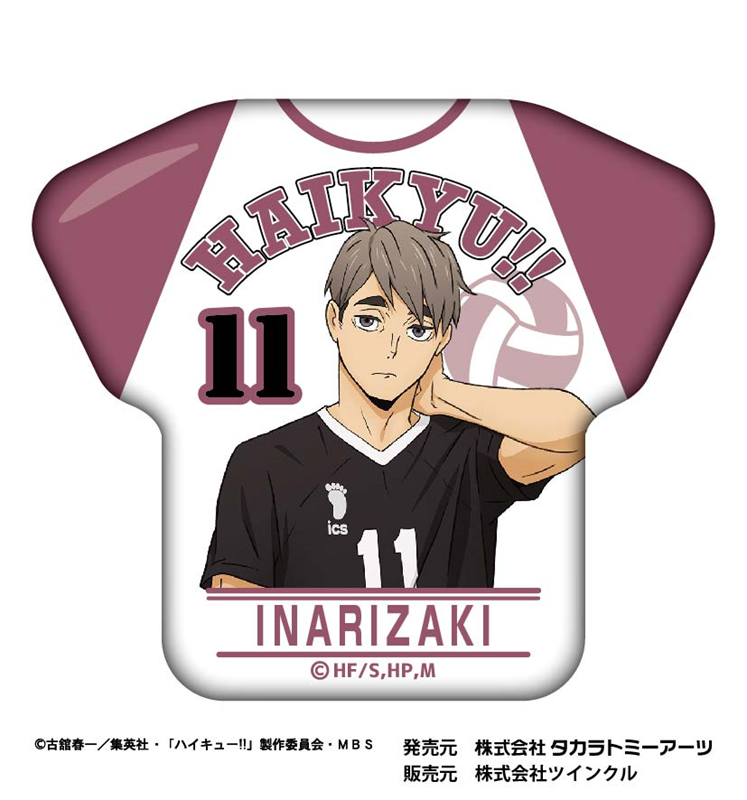 ハイキュー!!_カレッジテイスト Tシャツ缶バッジ 宮治