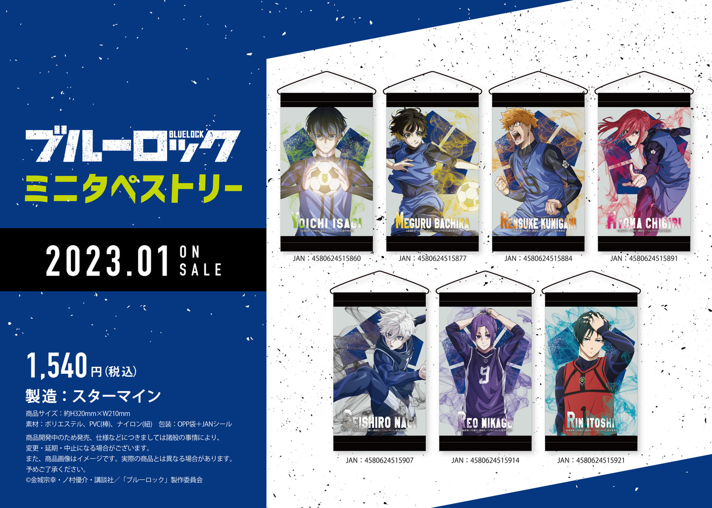 ブルーロック_ミニタペストリー A(潔 世一)