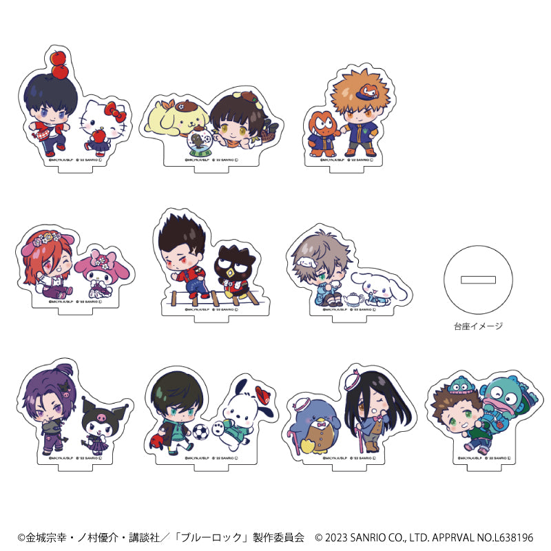 ブルーロック×サンリオキャラクターズ_アクリルぷちスタンド01/ボックス(全10種)(ミニキャライラスト)