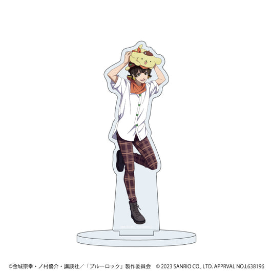 ブルーロック×サンリオキャラクターズ_キャラアクリルフィギュア02/蜂楽廻×ポムポムプリン(描き下ろしイラスト)