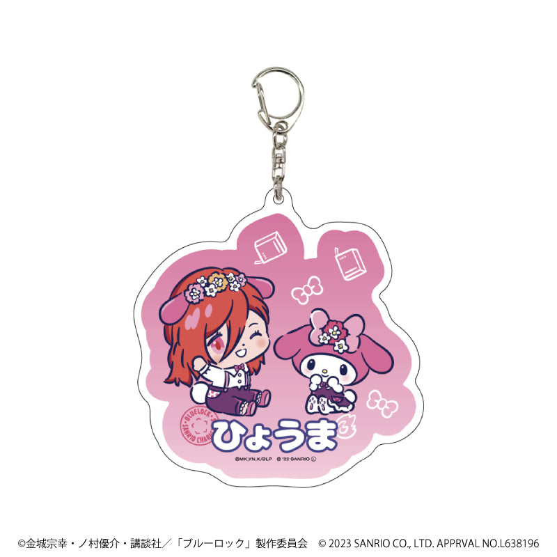 ブルーロック×サンリオキャラクターズ_デカアクリルキーホルダー04/千切豹馬×マイメロディ(ミニキャライラスト)