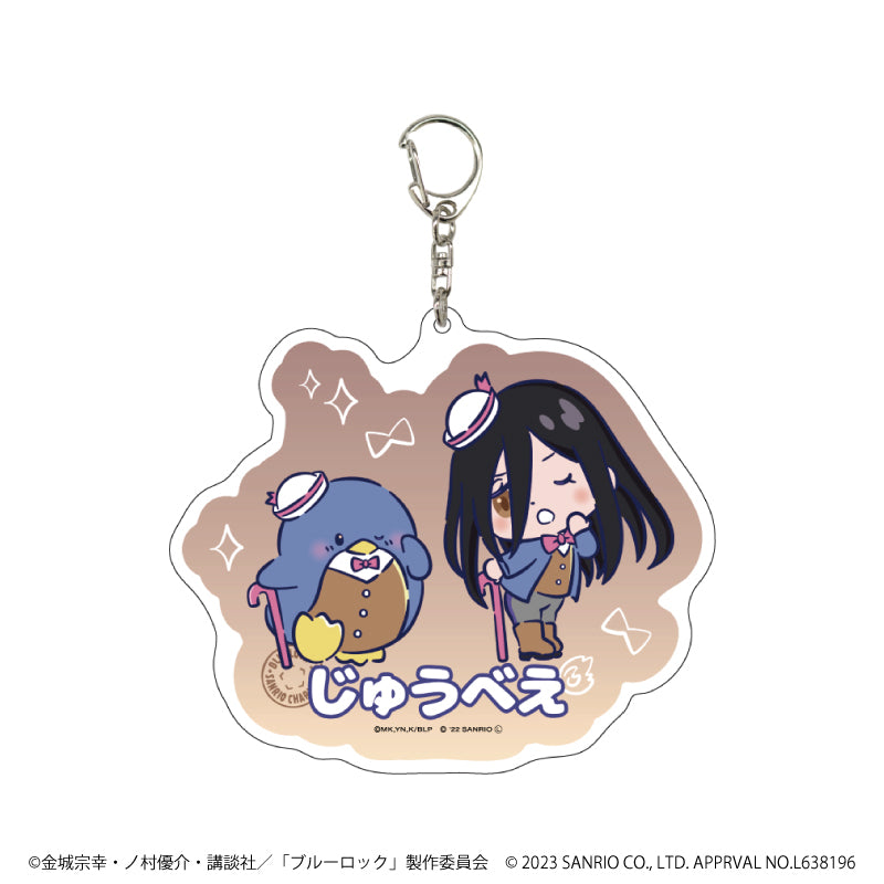 ブルーロック×サンリオキャラクターズ_デカアクリルキーホルダー09/蟻生十兵衛×タキシードサム(ミニキャライラスト)