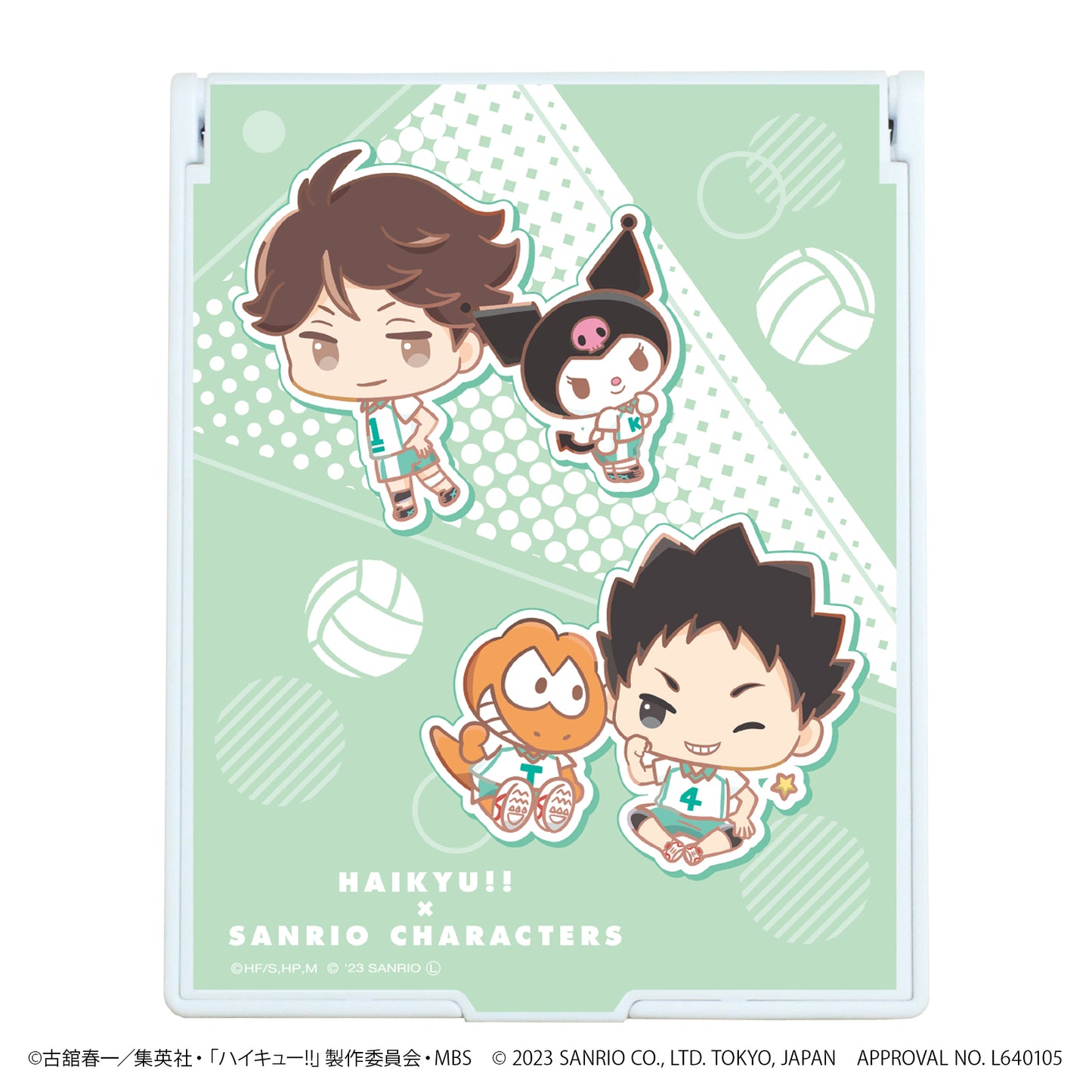 ハイキュー!!×サンリオキャラクターズ_デカキャラミラー02/Bパターン(ミニキャライラスト)