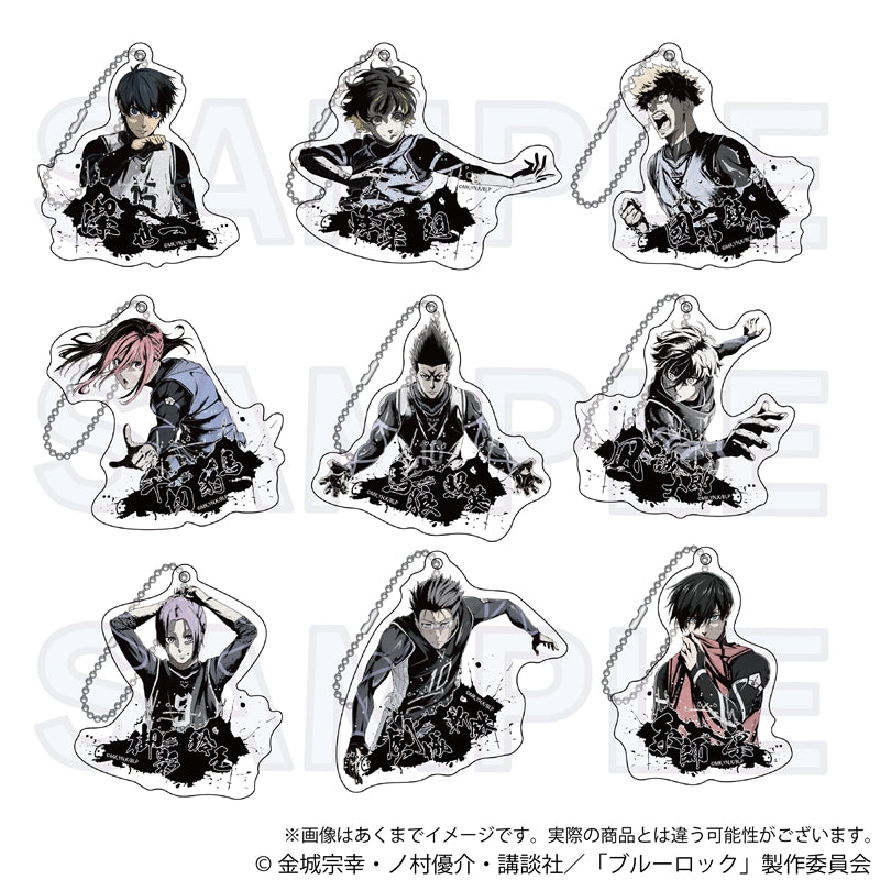 ブルーロック_墨絵風アクリルキーホルダー 千切 豹馬