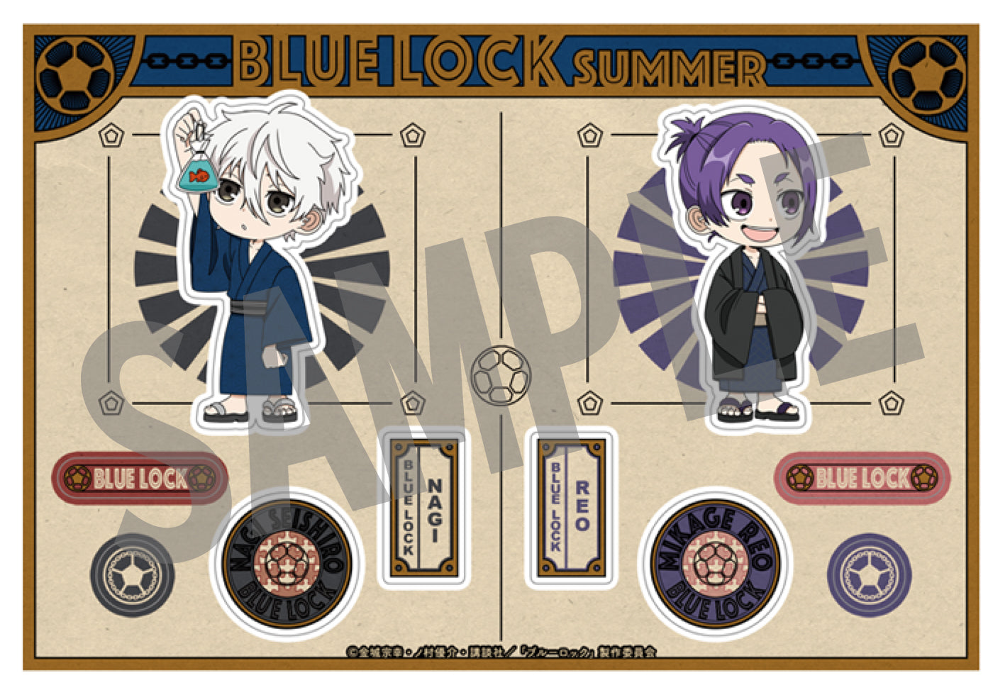 ブルーロック_ステッカー 凪 誠士郎&御影 玲王 SUMMER ver.