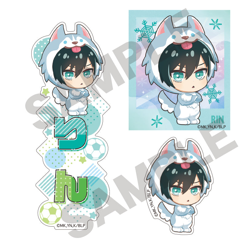 ブルーロック_ステッカーセット 糸師凛 きぐるみんず ひんやり