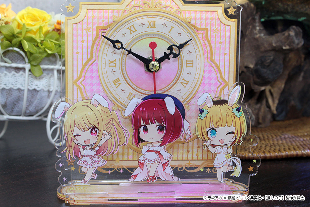 【推しの子】_ぷちちょこアクリル置時計【ルビー&かな&MEMちょ】白ドレス