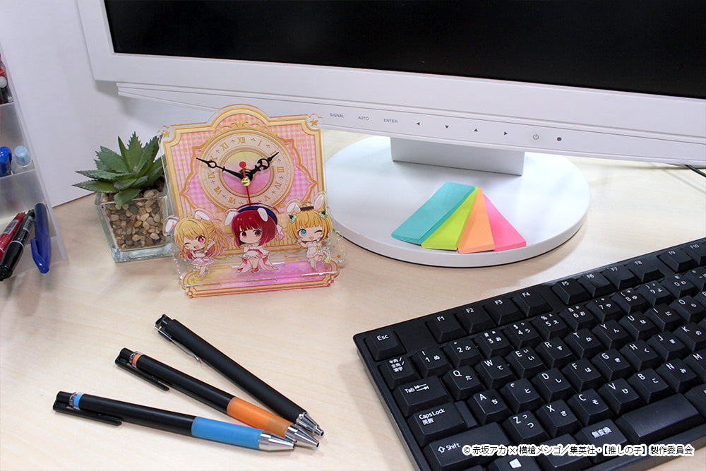 【推しの子】_ぷちちょこアクリル置時計【ルビー&かな&MEMちょ】白ドレス