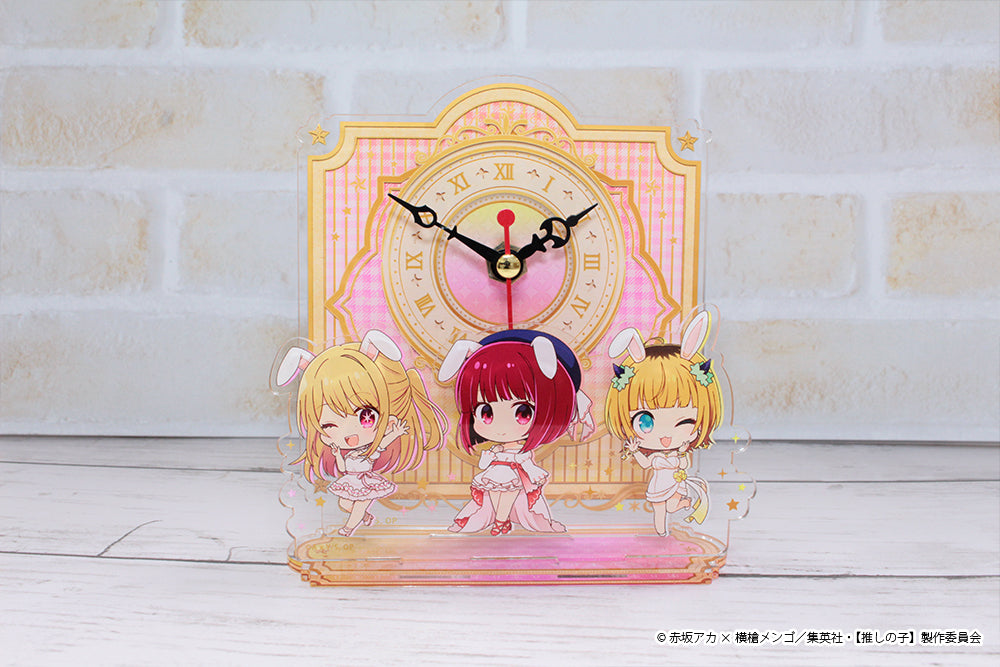 【推しの子】_ぷちちょこアクリル置時計【ルビー&かな&MEMちょ】白ドレス