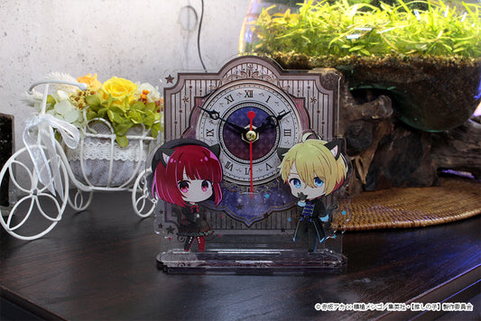 【推しの子】_ぷちちょこアクリル置時計【アクア&かな】黒ドレス