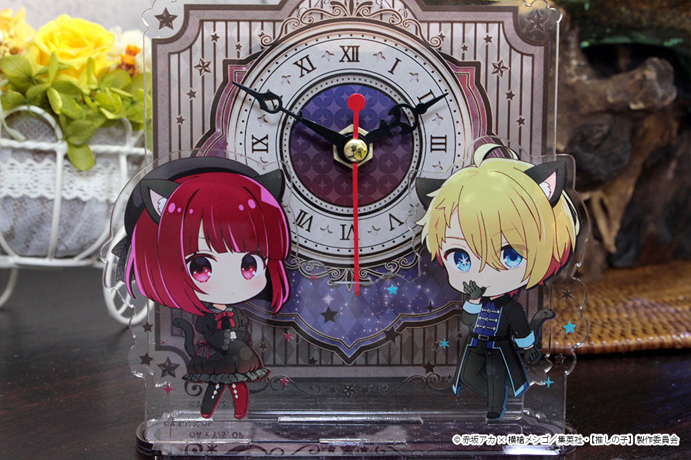 【推しの子】_ぷちちょこアクリル置時計【アクア&かな】黒ドレス