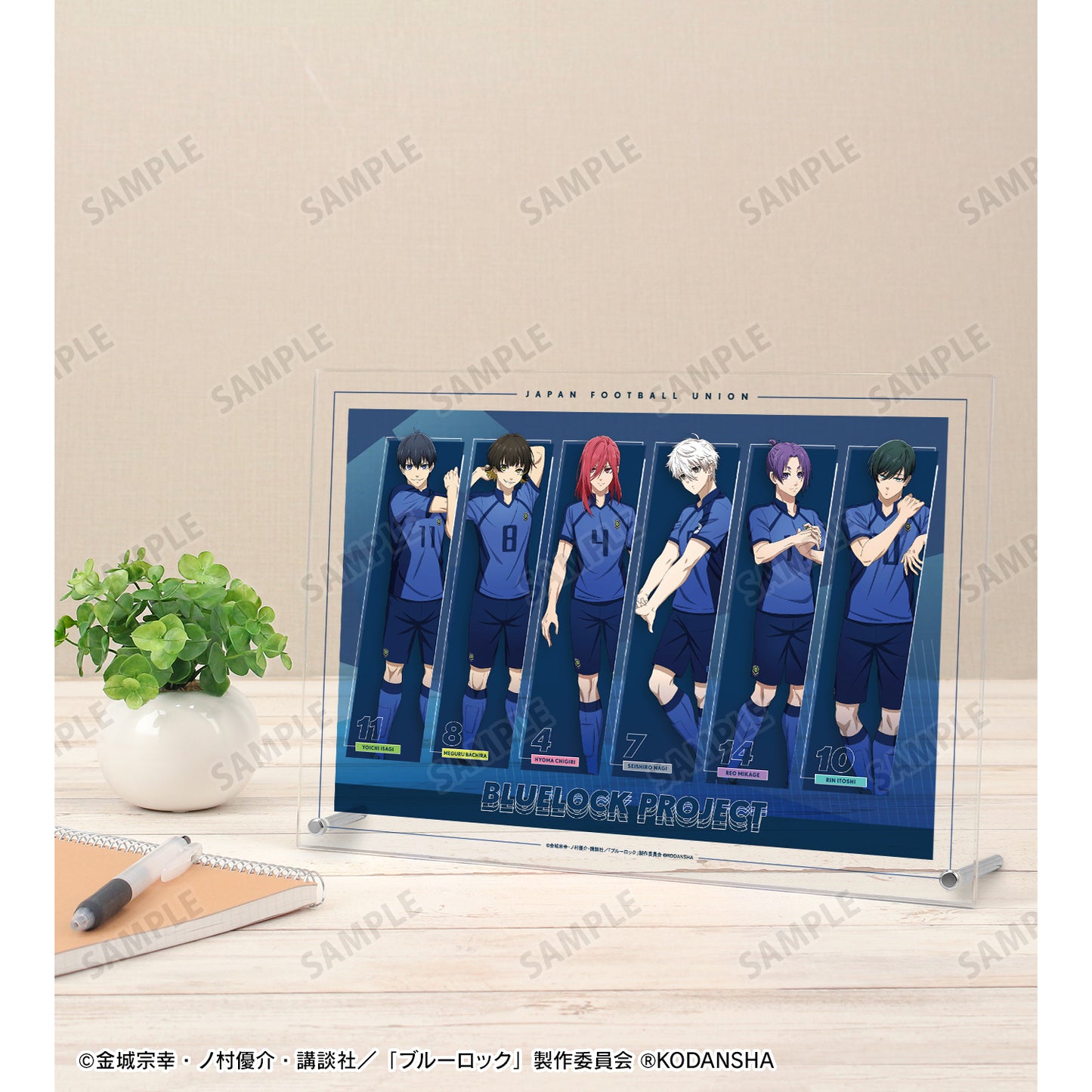 ブルーロック_描き下ろしイラスト 集合 試合前の準備中ver. A4アクリルパネル