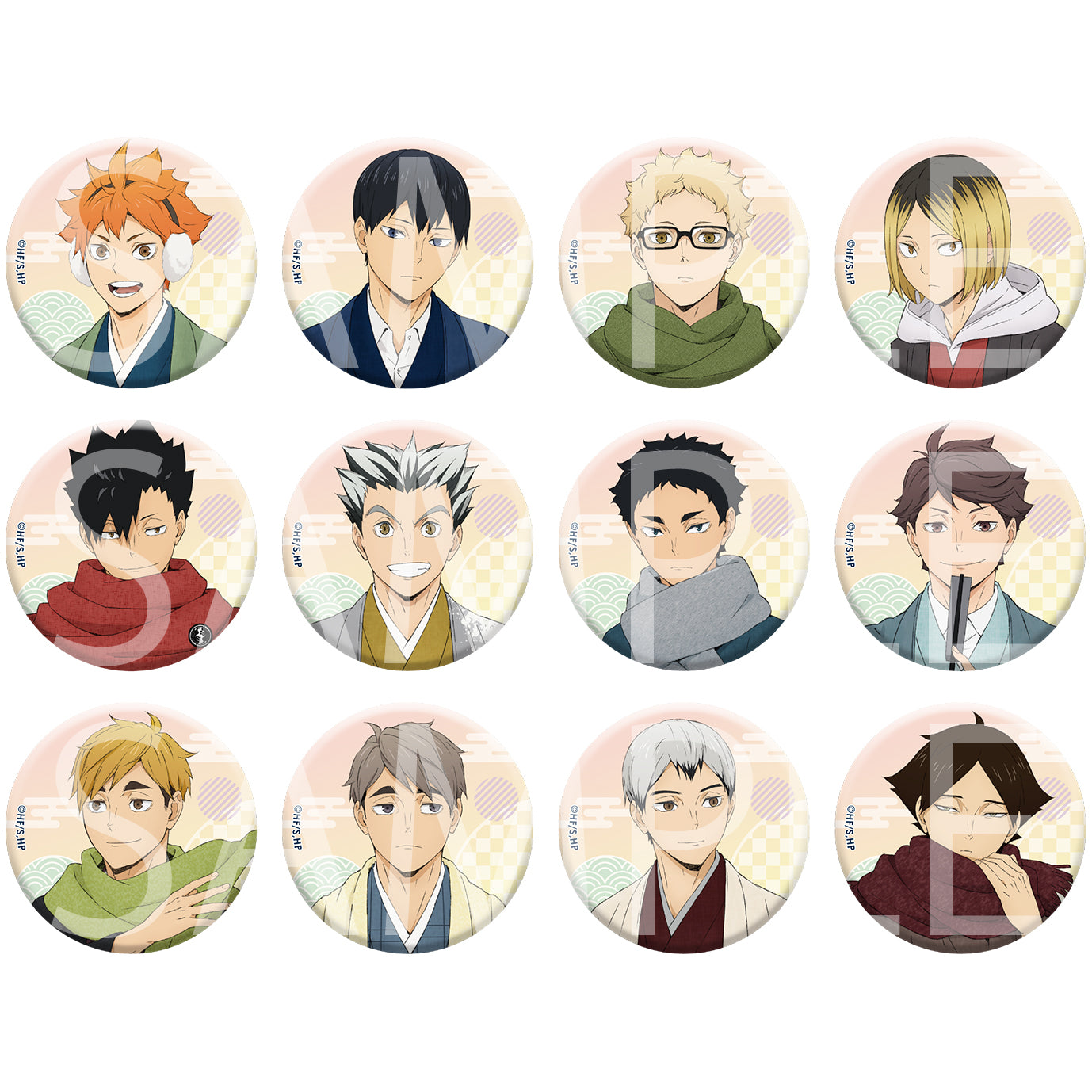 ハイキュー!!_和紙風トレーディング缶バッジ 【BOX】