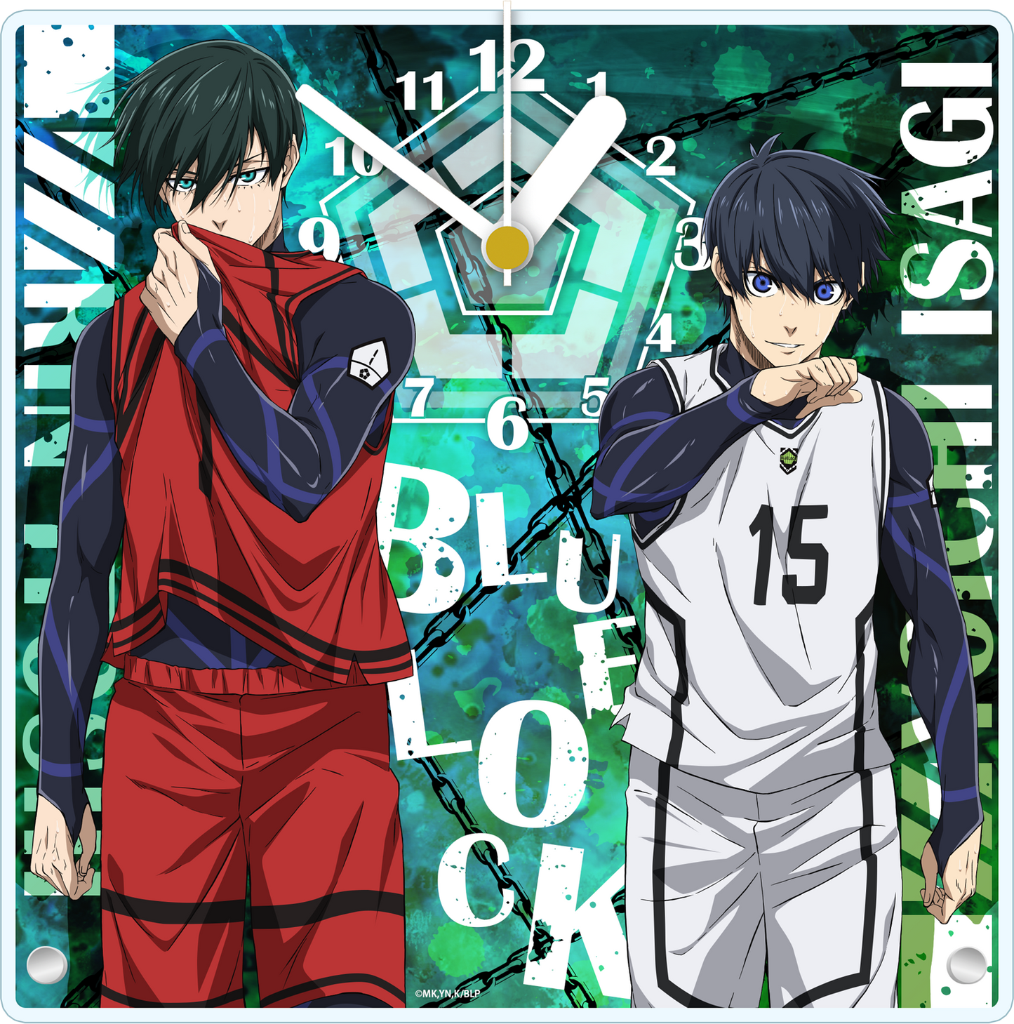 ブルーロック_アクリル置時計【潔 世一&糸師 凛】