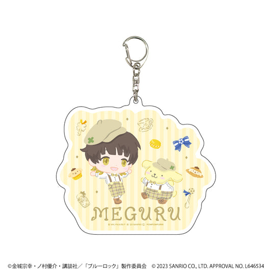 ブルーロック×サンリオキャラクターズ_デカアクリルキーホルダー12/蜂楽 廻×ポムポムプリン(ミニキャライラスト)