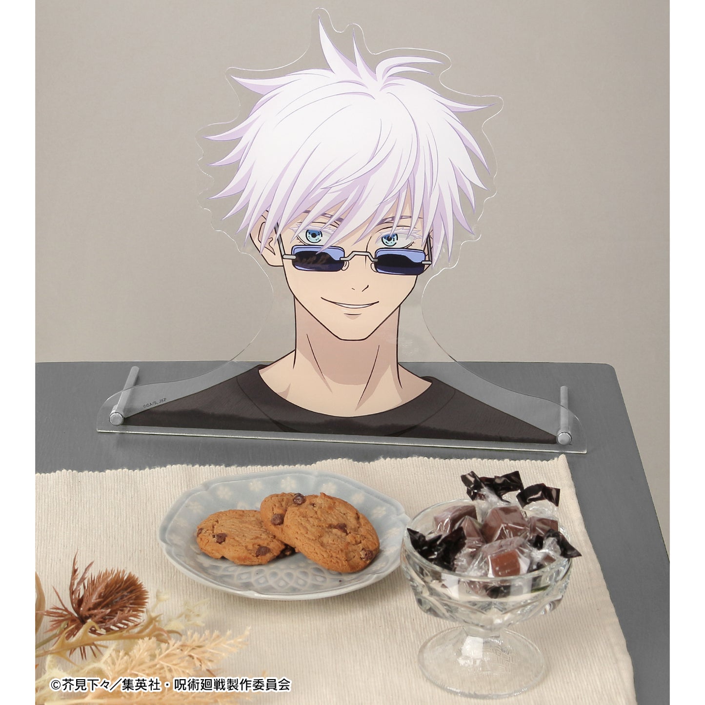 呪術廻戦_東武動物公園コラボ 描き下ろしイラスト 五条 悟 飼育係ver. 特大ダイカットアクリルパネル