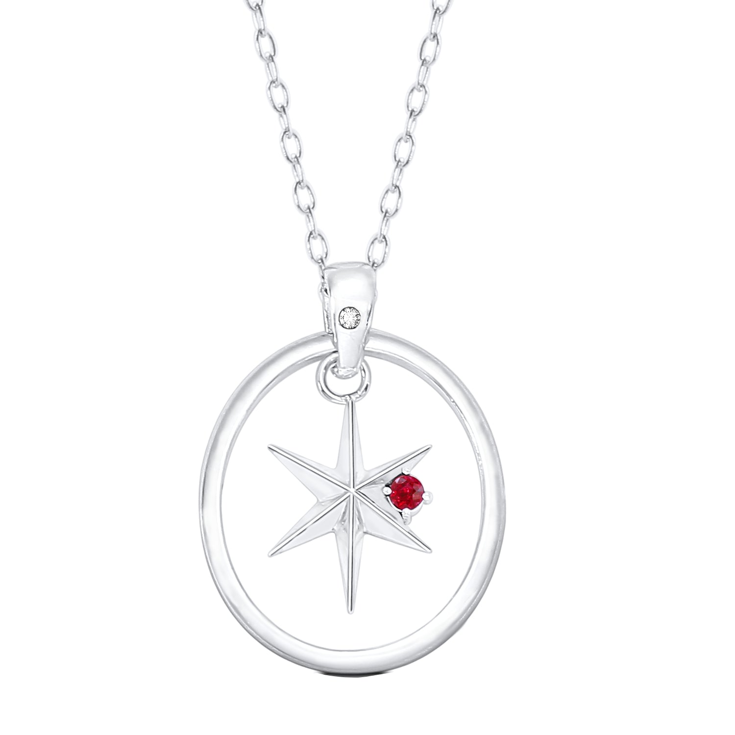 【推しの子】_天然石付き スターシルバーネックレス アイ