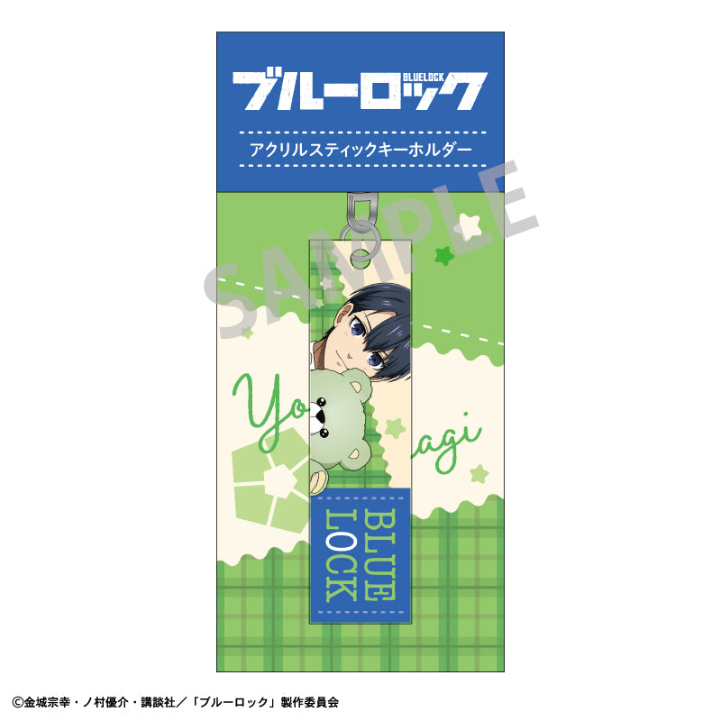 ブルーロック_アクリルスティックキーホルダー_潔 世一_テディベア