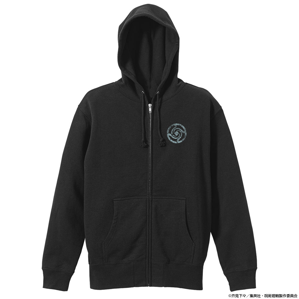 呪術廻戦_XL_五条 悟 ジップパーカー/BLACK
