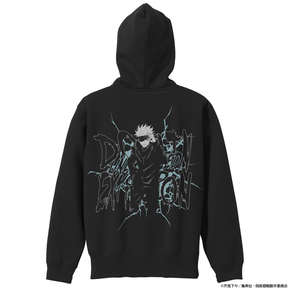 呪術廻戦_XL_五条 悟 ジップパーカー/BLACK