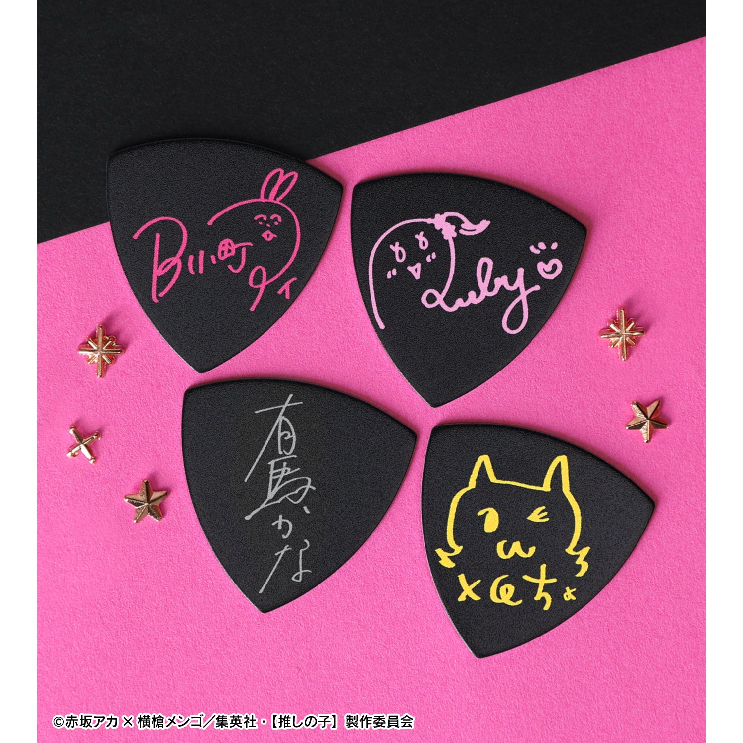 【推しの子】_FERNANDESコラボ 描き下ろし ロックバンドver. アイ&ルビー&有馬かな&MEMちょ ピックセット