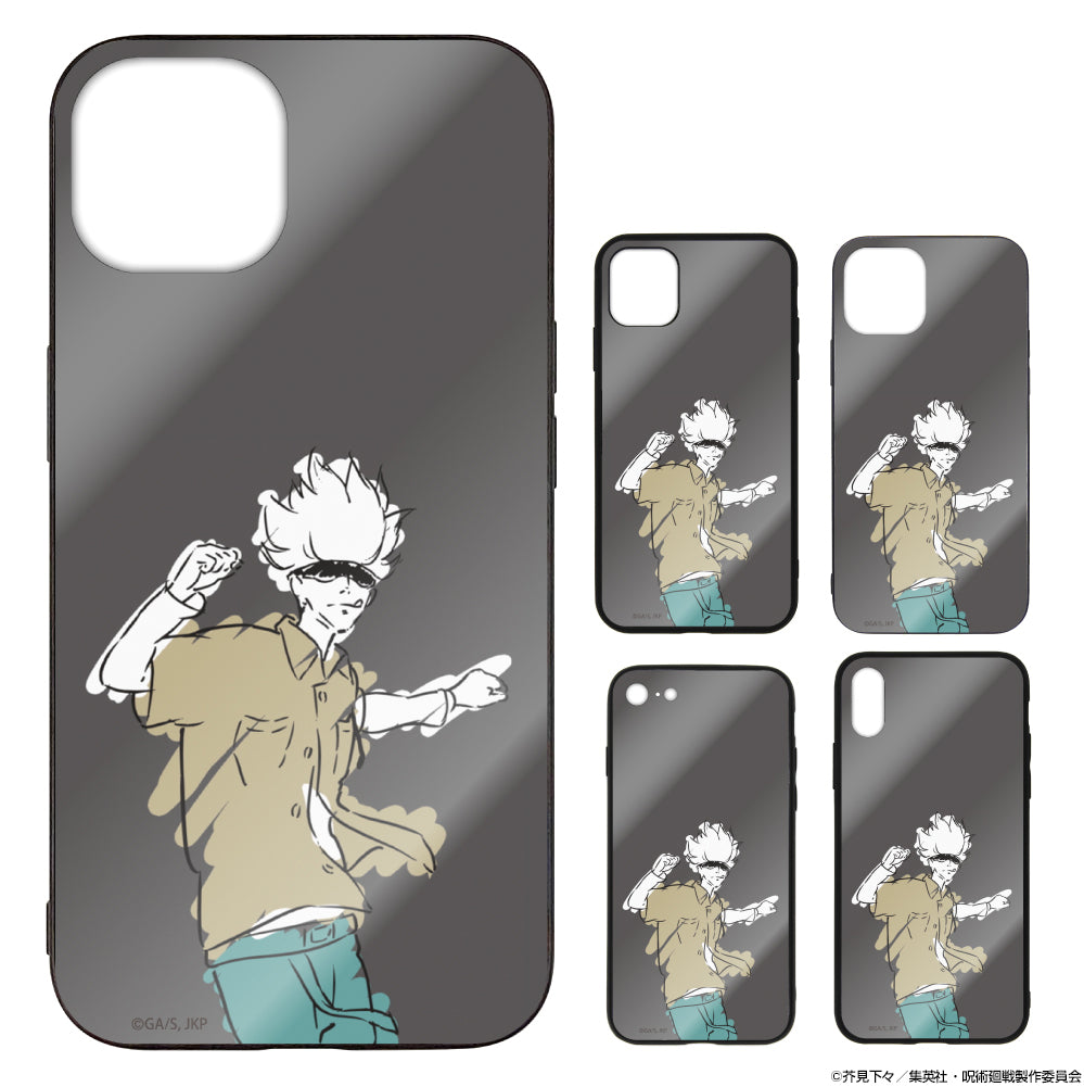 呪術廻戦_13・14共用_五条 悟 強化ガラスiPhoneケース