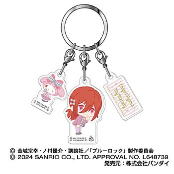 ブルーロック×サンリオキャラクターズ_3連アクリルキーホルダー 04 千切豹馬×マイメロディ