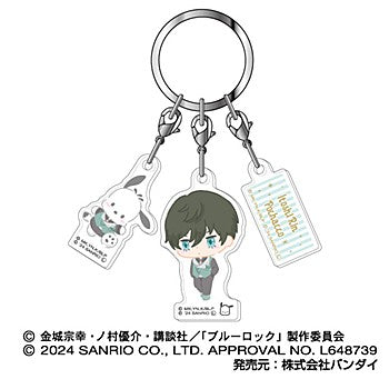 ブルーロック×サンリオキャラクターズ_3連アクリルキーホルダー 07 糸師凛×ポチャッコ