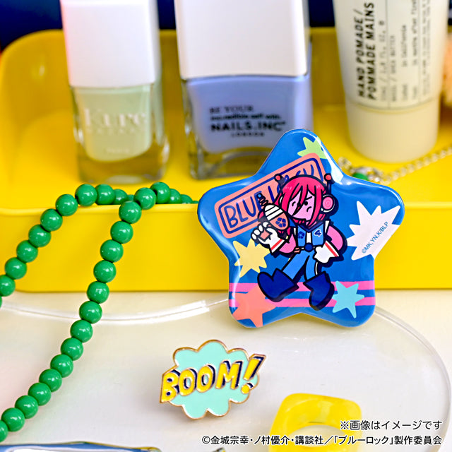 ブルーロック_水沢石鹸コラボ 星型缶バッジ(千切 豹馬)