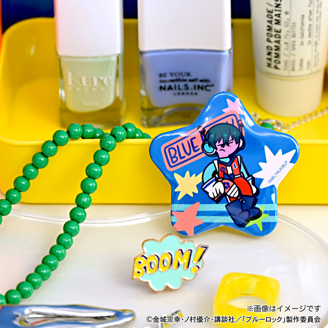 ブルーロック_水沢石鹸コラボ 星型缶バッジ(糸師 凛)