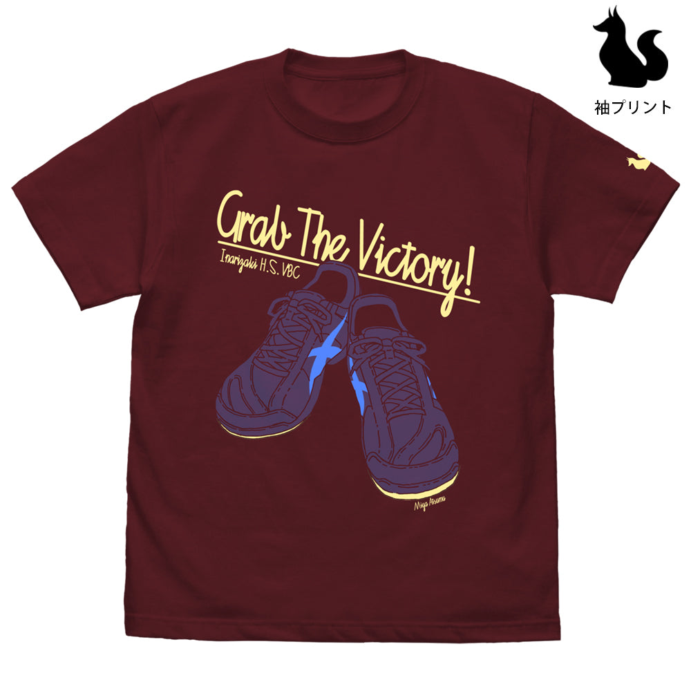 ハイキュー!! TO THE TOP_宮侑シューズ Tシャツ/BURGUNDY-
