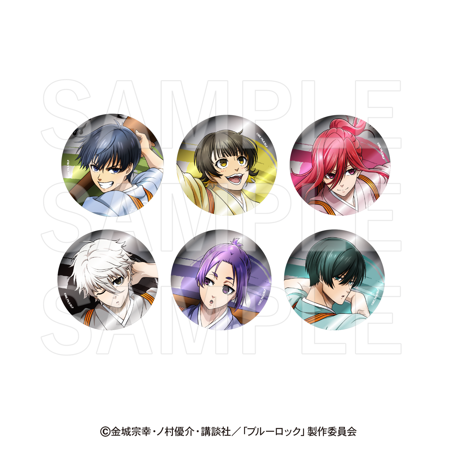 ブルーロック×肉汁餃子のダンダダン_トレーディングメタリック缶バッジ【BOX/6個入り】