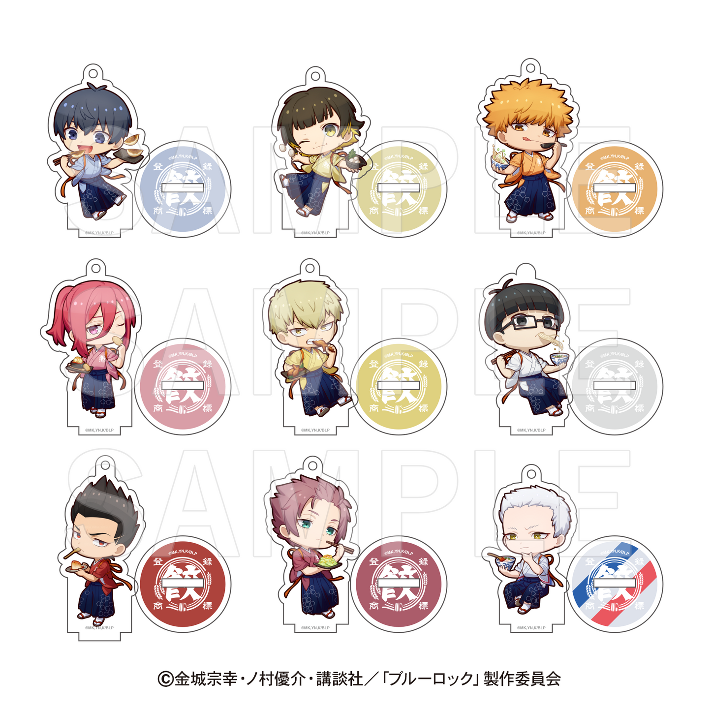 ブルーロック×肉汁餃子のダンダダン_トレーディングアクリルスタンドチャームA【BOX/9個入り】