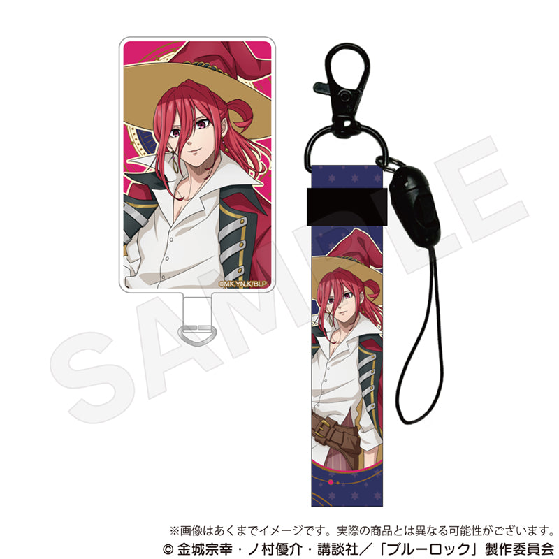 ブルーロック_ストラップ付きフォンタブ 魔法使いver. 千切 豹馬