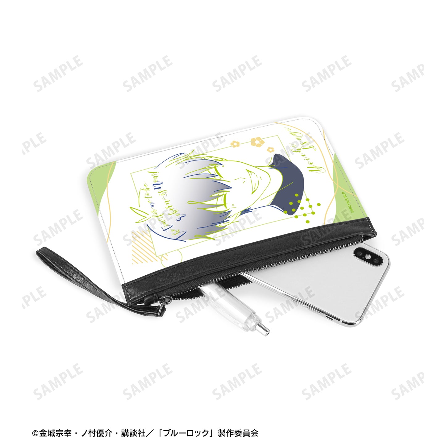 ブルーロック_潔 世一 lette-graph PUレザーフラットポーチ