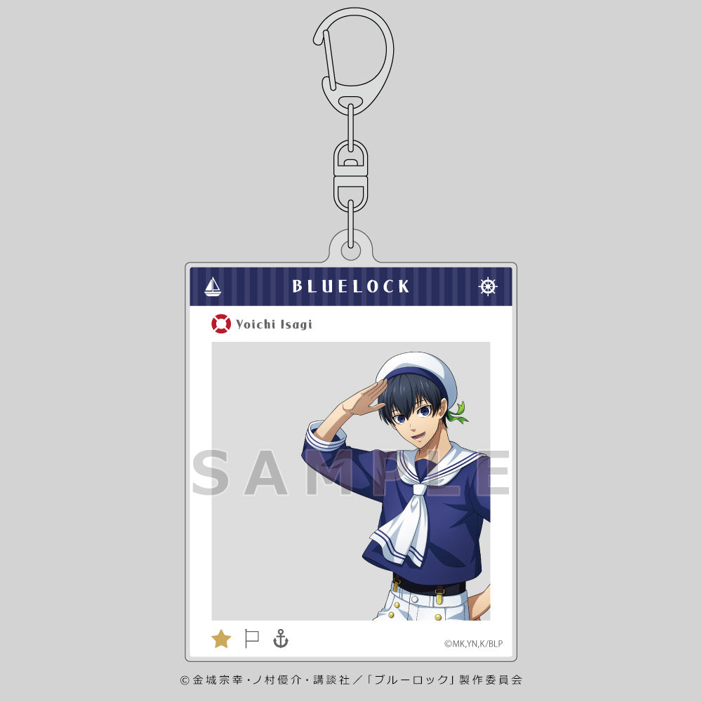 ブルーロック_描き下ろしオーロラアクリルキーホルダー(潔 世一/マリンルック)