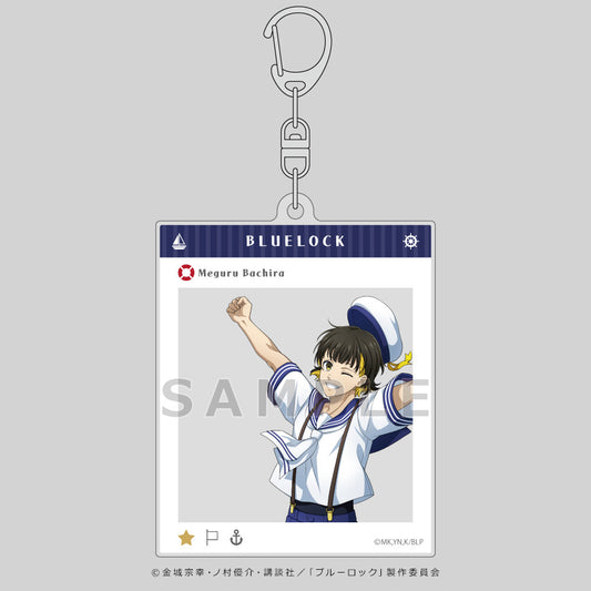 ブルーロック_描き下ろしオーロラアクリルキーホルダー(蜂楽 廻/マリンルック)