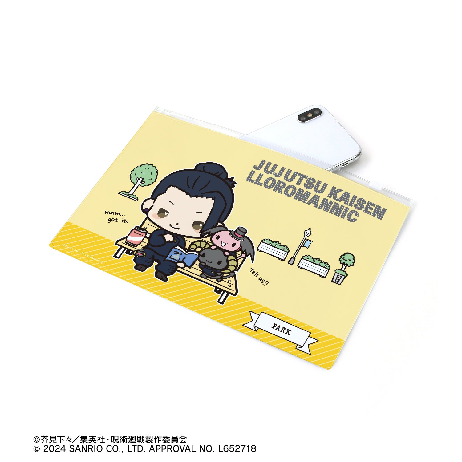 呪術廻戦×サンリオキャラクターズ_夏油 傑×ルロロマニック 懐玉・玉折 ビニールフラットポーチ