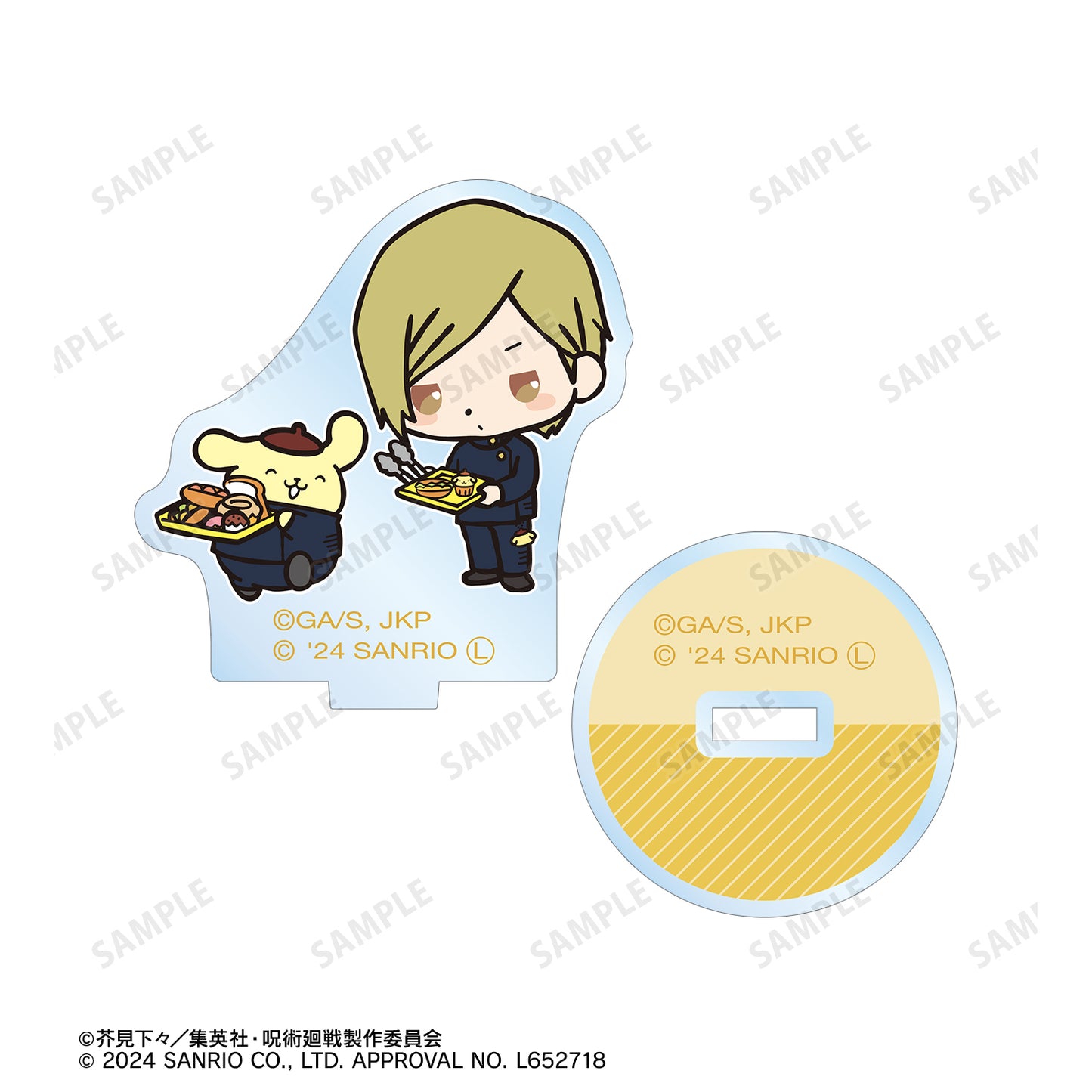 呪術廻戦×サンリオキャラクターズ_七海建人×ポムポムプリン 懐玉・玉折 アクリルスタンドマルチバッジ