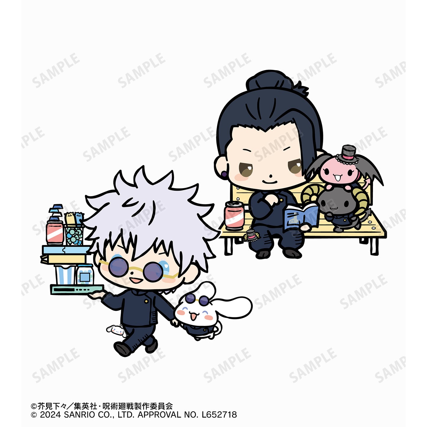 呪術廻戦×サンリオキャラクターズ_五条 悟×シナモロール・夏油 傑×ルロロマニック 懐玉・玉折 スティックバルーン