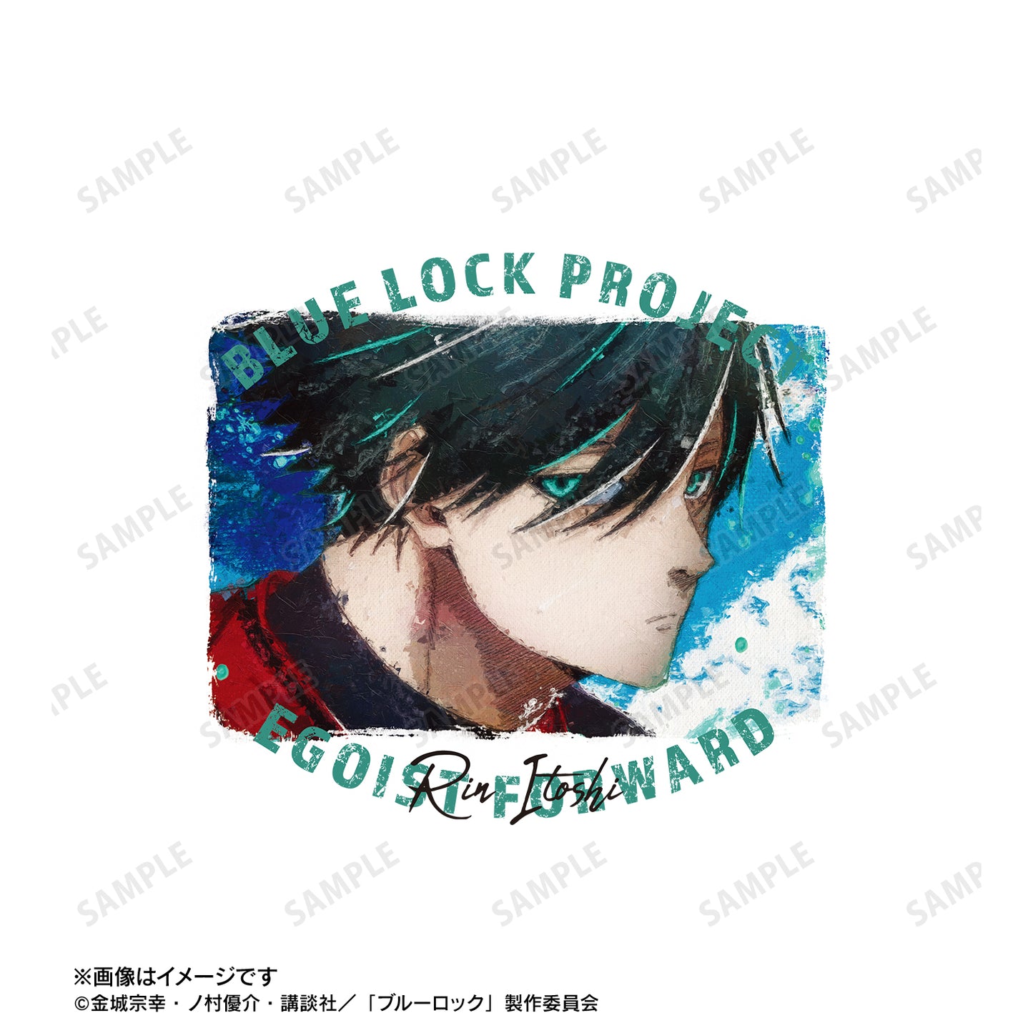 ブルーロック_糸師 凛 grunge CANVAS Tシャツメンズ