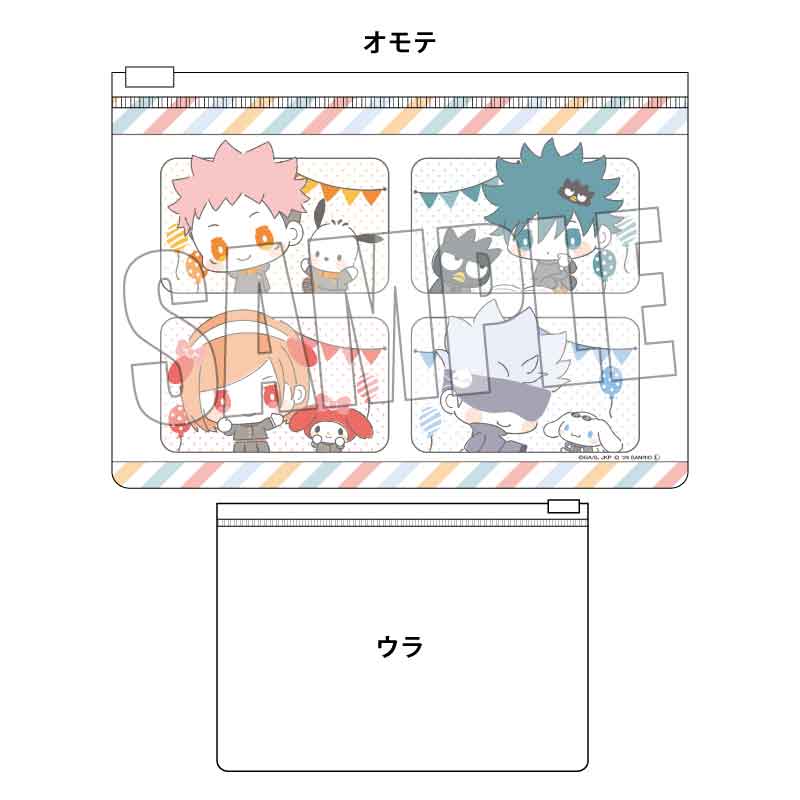 呪術廻戦 渋谷事変 × サンリオキャラクターズ_フラットポーチ A