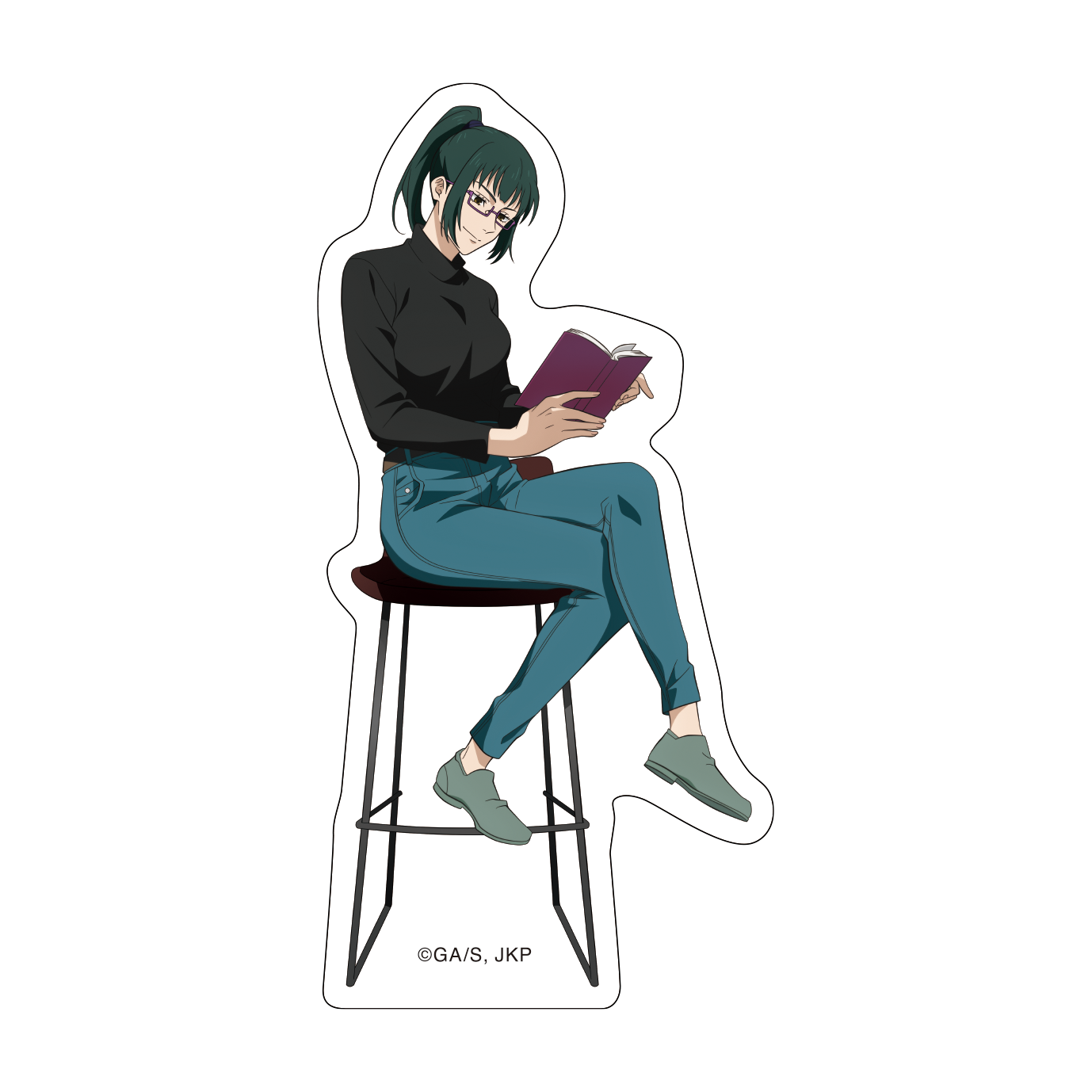 呪術廻戦 第2期_ダイカットステッカー/禪院真希 読書