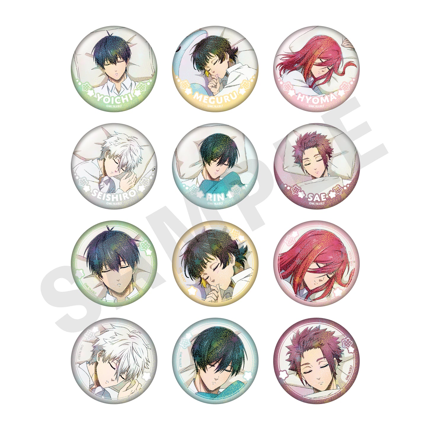 ブルーロック_おやすみシリーズ トレーディングキラキラ缶バッジ(全12種) 【BOX/12個入り】