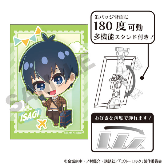 ブルーロック_アート缶バッジ 潔世一 ミニキャラ旅行