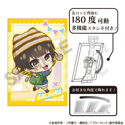 ブルーロック_アート缶バッジ 蜂楽廻 ミニキャラ旅行