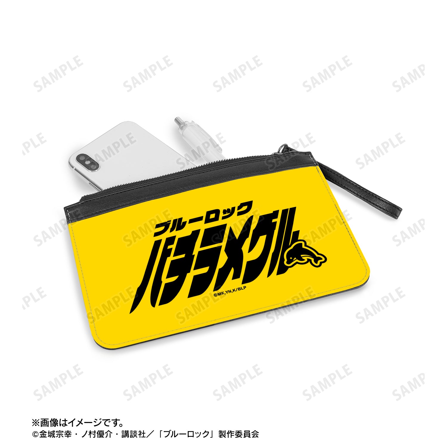 ブルーロック_蜂楽 廻 ネームデザイン PUレザーフラットポーチ