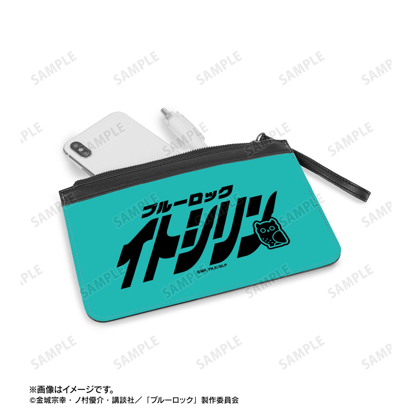 ブルーロック_糸師 凛 ネームデザイン PUレザーフラットポーチ